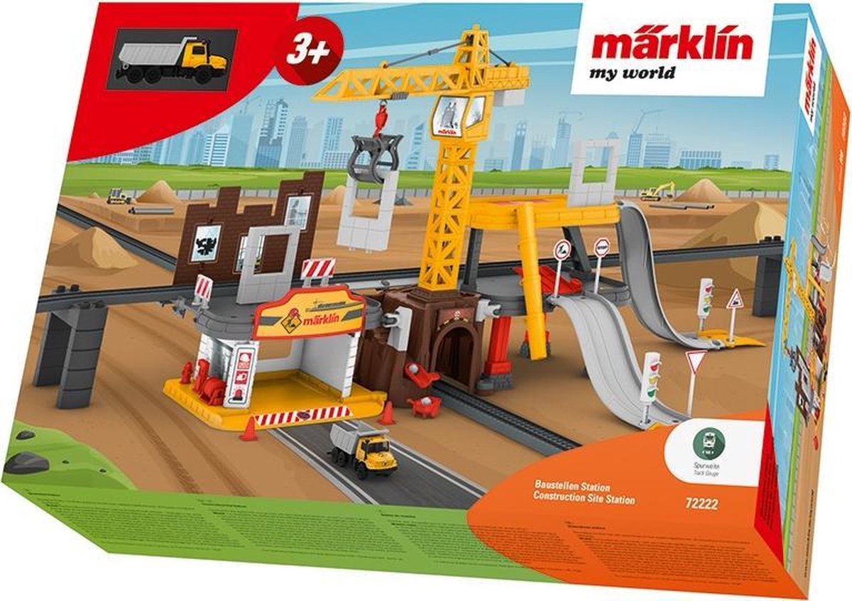 Marklin Speelset Bouwplaats Station Junior Geel/grijs