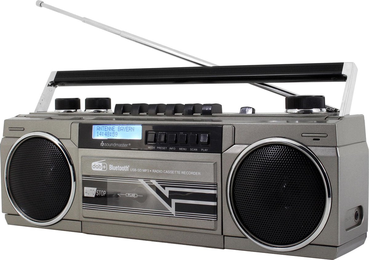 Soundmaster SRR70TI Retro stereo radio cassette recorder - met DAB+