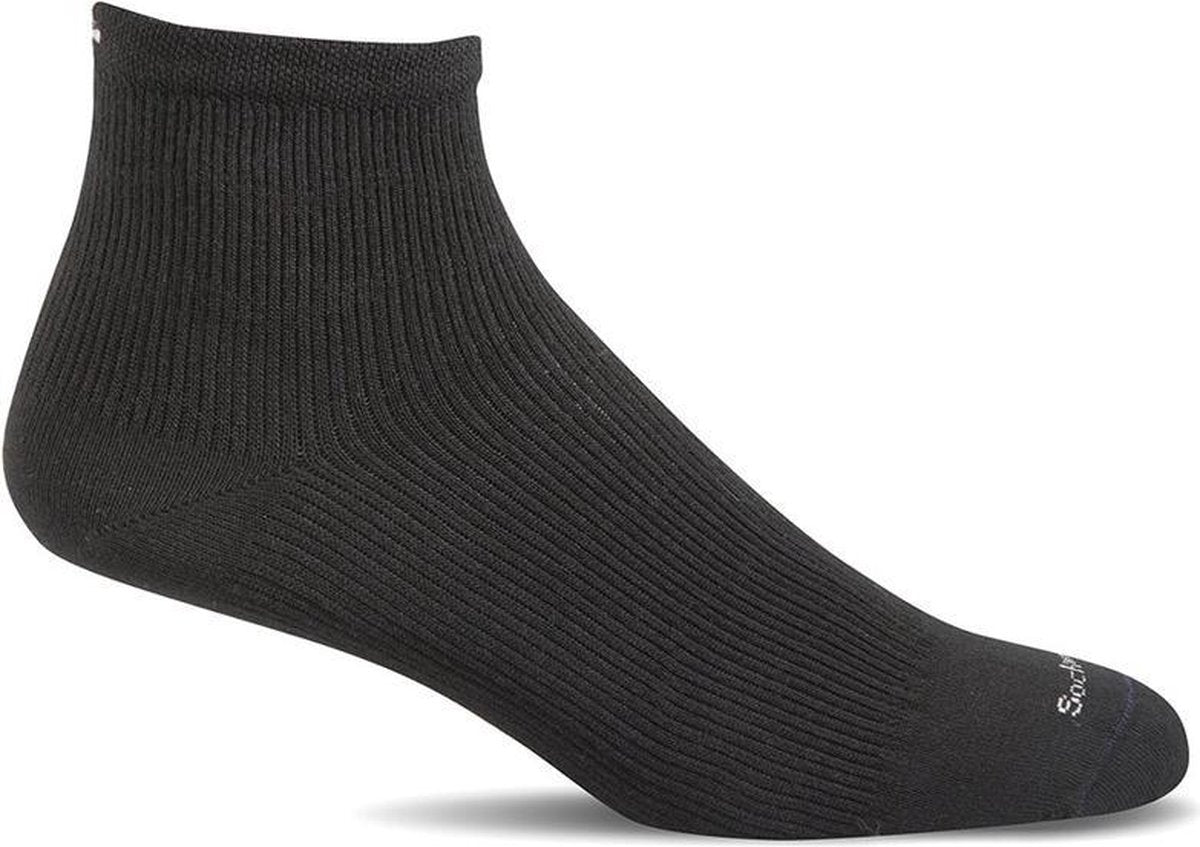 Sockwell Hielspoor sok Plantar Ease Quarter Heren Effen Zwart-Maat L/XL: 44 - 47