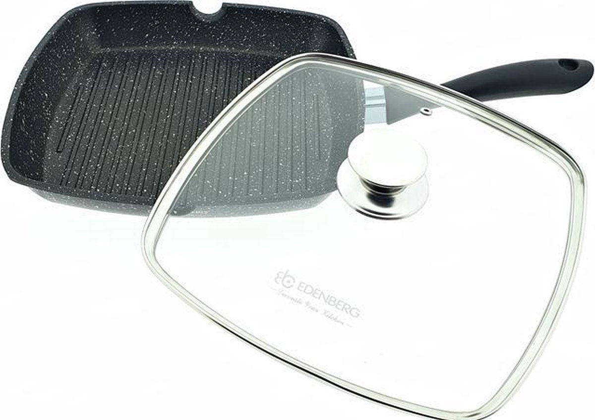 Edënbërg Stonetec Line - Luxe Inductie Grillpan - Hapjespan - 28x28 cm