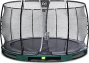 Trampoline EXIT Elegant Premium inground - ø366cm met Deluxe veiligheidsnet - groen