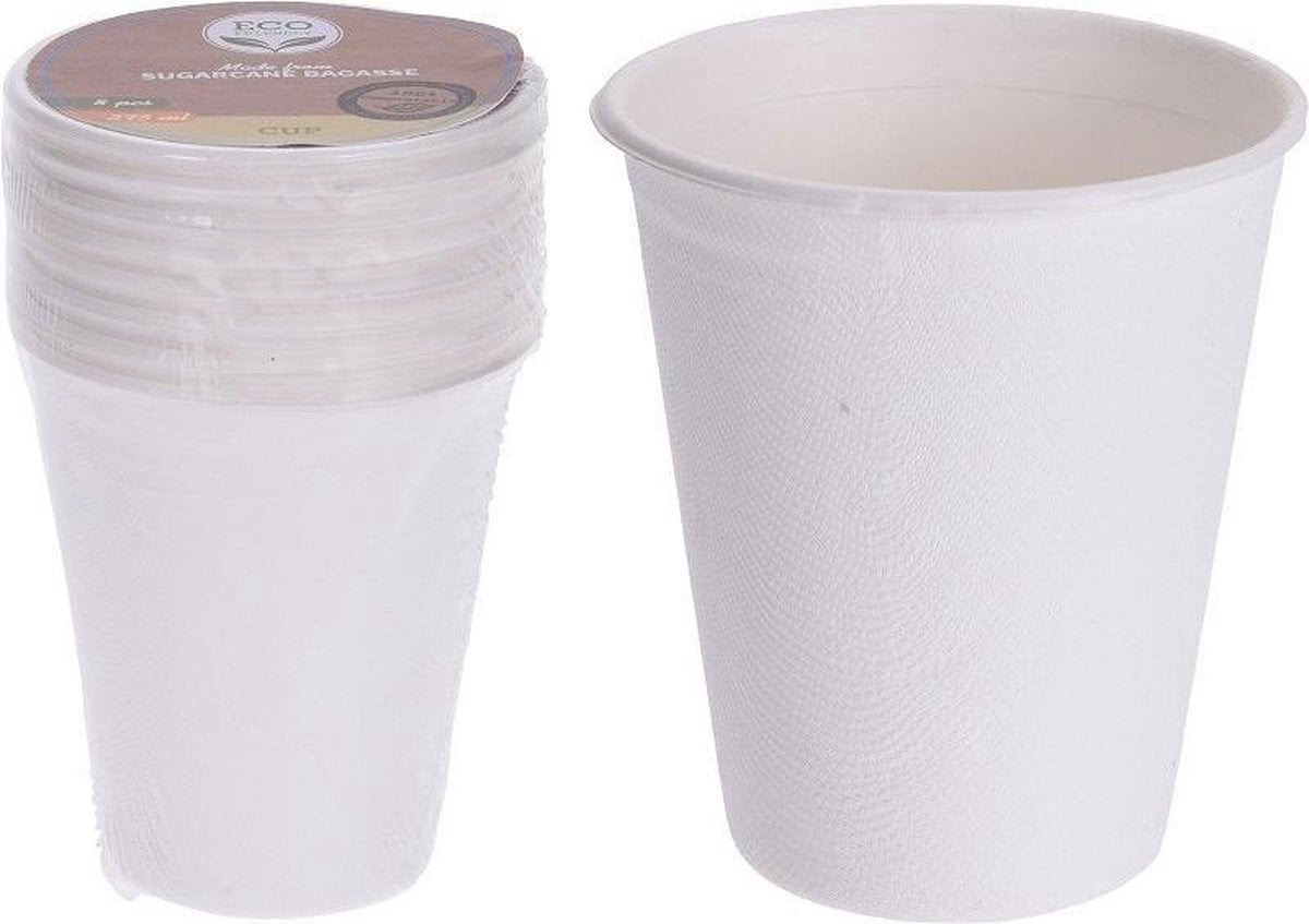 ECO Bekertjes 8 Stuks - Wit