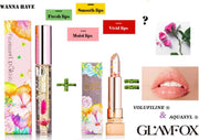 Glamfox Peach Flower Lipgloss + Lipstick Set - Perzik Bloem Set met 24K Goud Korrels - Korean Make Up