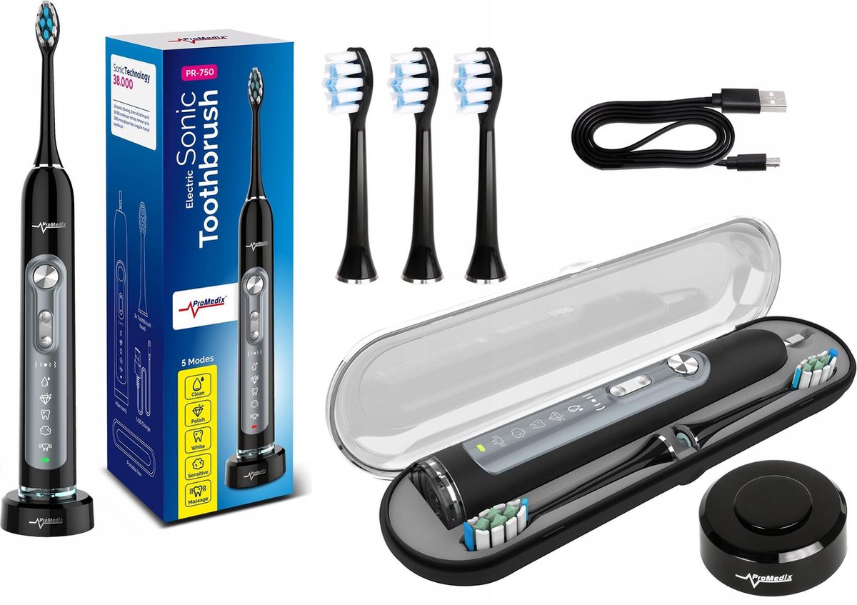 Tandenborstel Promedix PR-750 B IPX7 zwart
