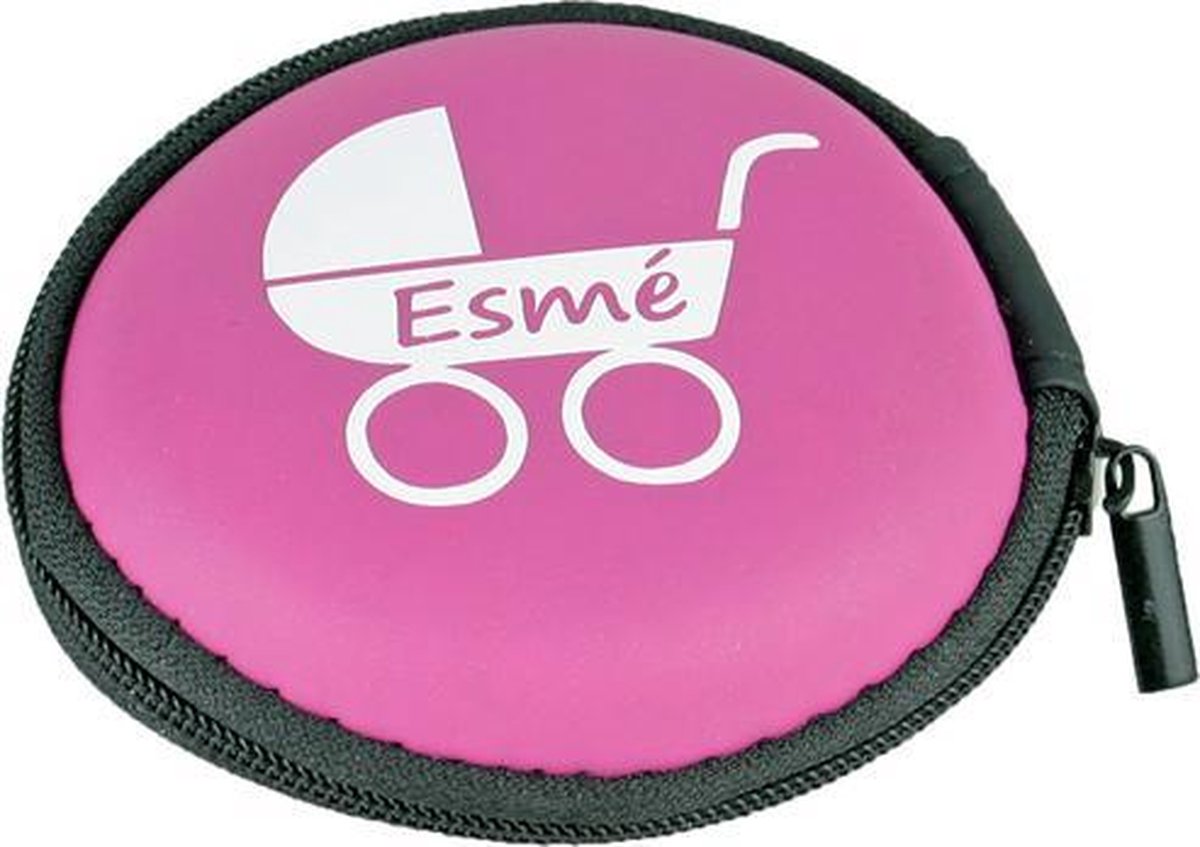 lkmn - kabeltasje met naam - roze