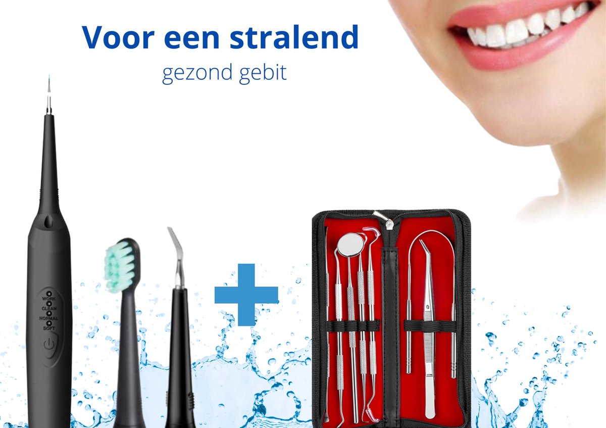 Souiri - Elektrische Tandsteen Verwijderaar met Sonische Trillingen - Slechte adem - Professionele Tandsteen reiniger - Mondverzorging - Tandplak verwijderaar