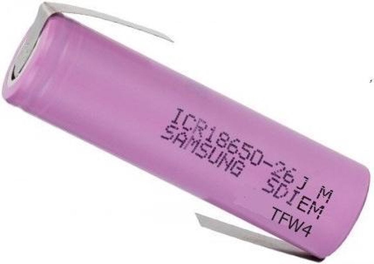 1 Stuk - Z-Soldeerlippen - 18650 Samsung ICR18650-26J 5.2A