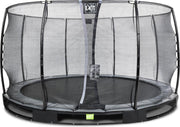 Inground trampoline EXIT Elegant - ø366cm met Economy veiligheidsnet - zwart
