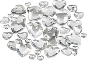Creative Strasstenen Harten 6x10x14mm Zilver 252 Stuks