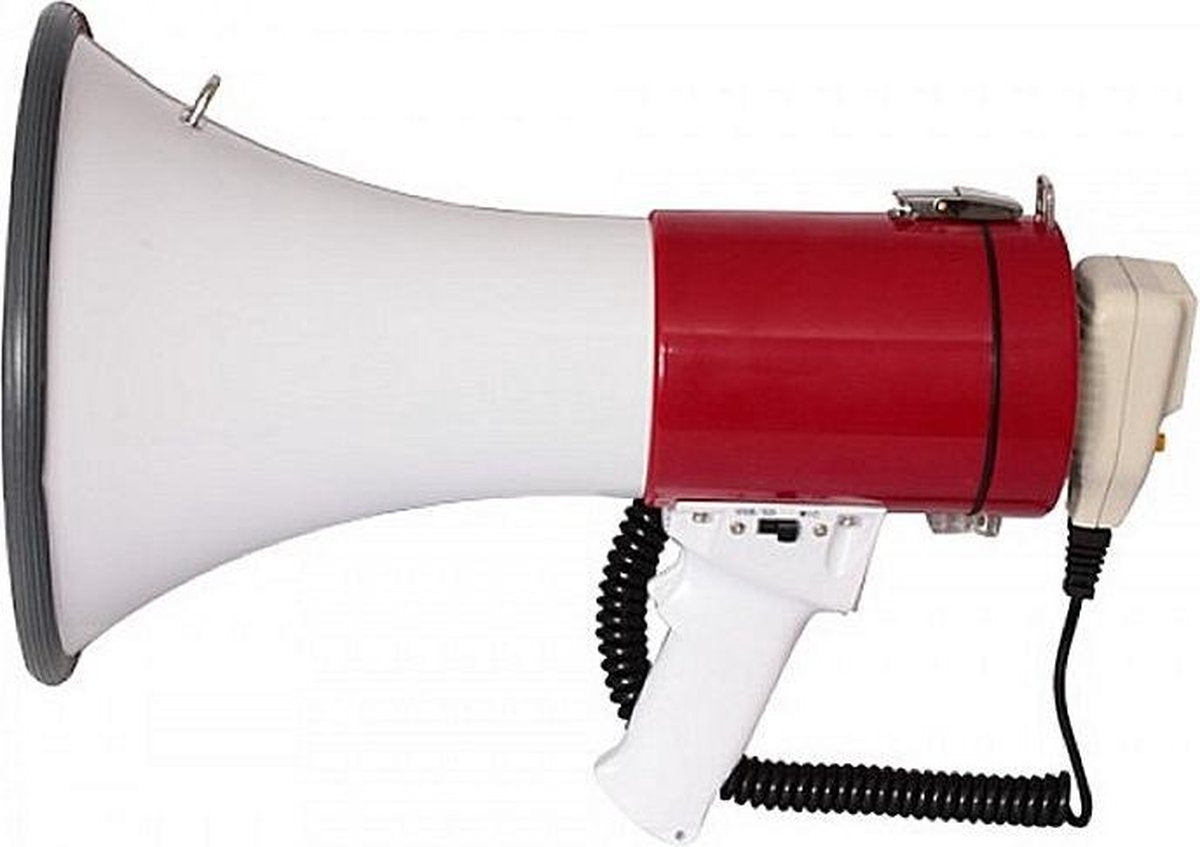 LTC MEGA60USB-BT Oplaadbare Megafoon met Sirene + USB/SD 60W