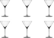 6x Cocktail/martini glazen transparant 260 ml Specials serie - 26 cl - Cocktail glazen - Cocktails drinken - Cocktailglazen van glas