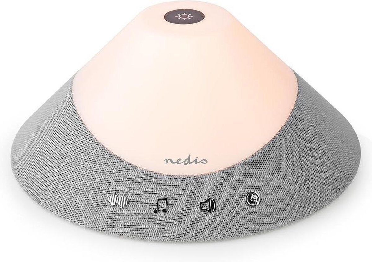 White Noise Sound Apparaat | 4 W | 5 uur gebruiksduur | LED-verlichting | Timer | Grijs / wit
