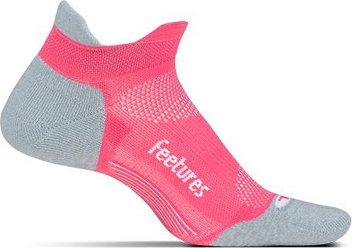 Feetures Elite Light Cushion No Show Tab - Coral - Hardloopsokken - Sportsokken - Large - 43/46