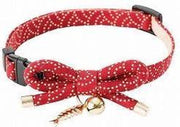 NECOICHI ZEN kattenhalsband rood met vis bedel