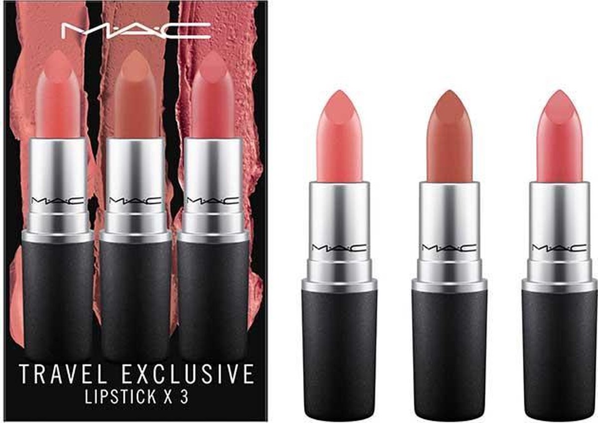 MAC Cosmetics Travel Exclusive Lipstick geschenkset  - lipstick nummers 520-617-102