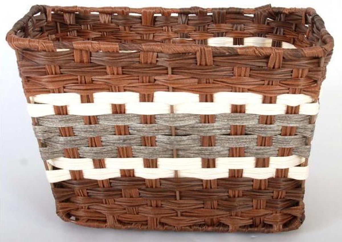fietsmand 40 x 33 x 24 cm riet bruin