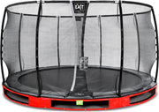 Trampoline EXIT Elegant Premium inground - ø366cm met Deluxe veiligheidsnet - rood