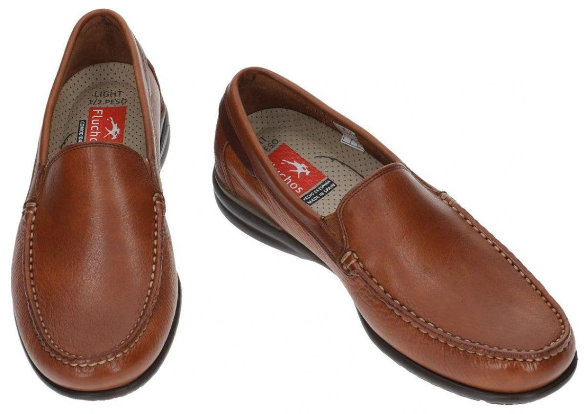 Fluchos -Heren -  cognac/caramel - mocassins - maat 39