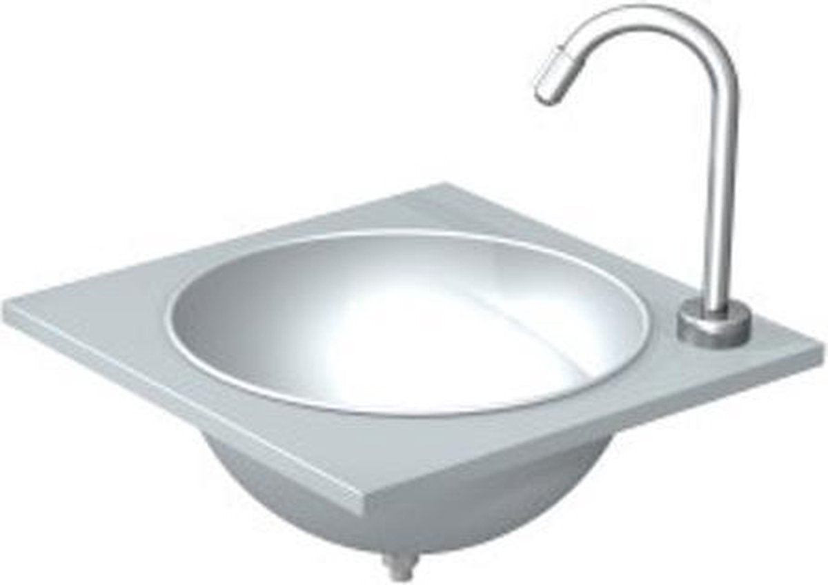 OneQ Inbouw Wasbak voor Barbecues - Wet Inox