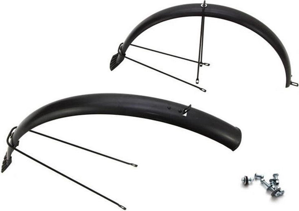 Spatbord Set - MIBO GS 26/26" - Zwart