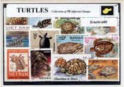 Schildpadden– Luxe postzegel pakket (A6 formaat) : collectie van 50 verschillende postzegels van schildpadden – kan als ansichtkaart in een A6 envelop - authentiek cadeau - cadeau - geschenk - kaart - zee -reptiel - zwemmen - schildpad - turtle