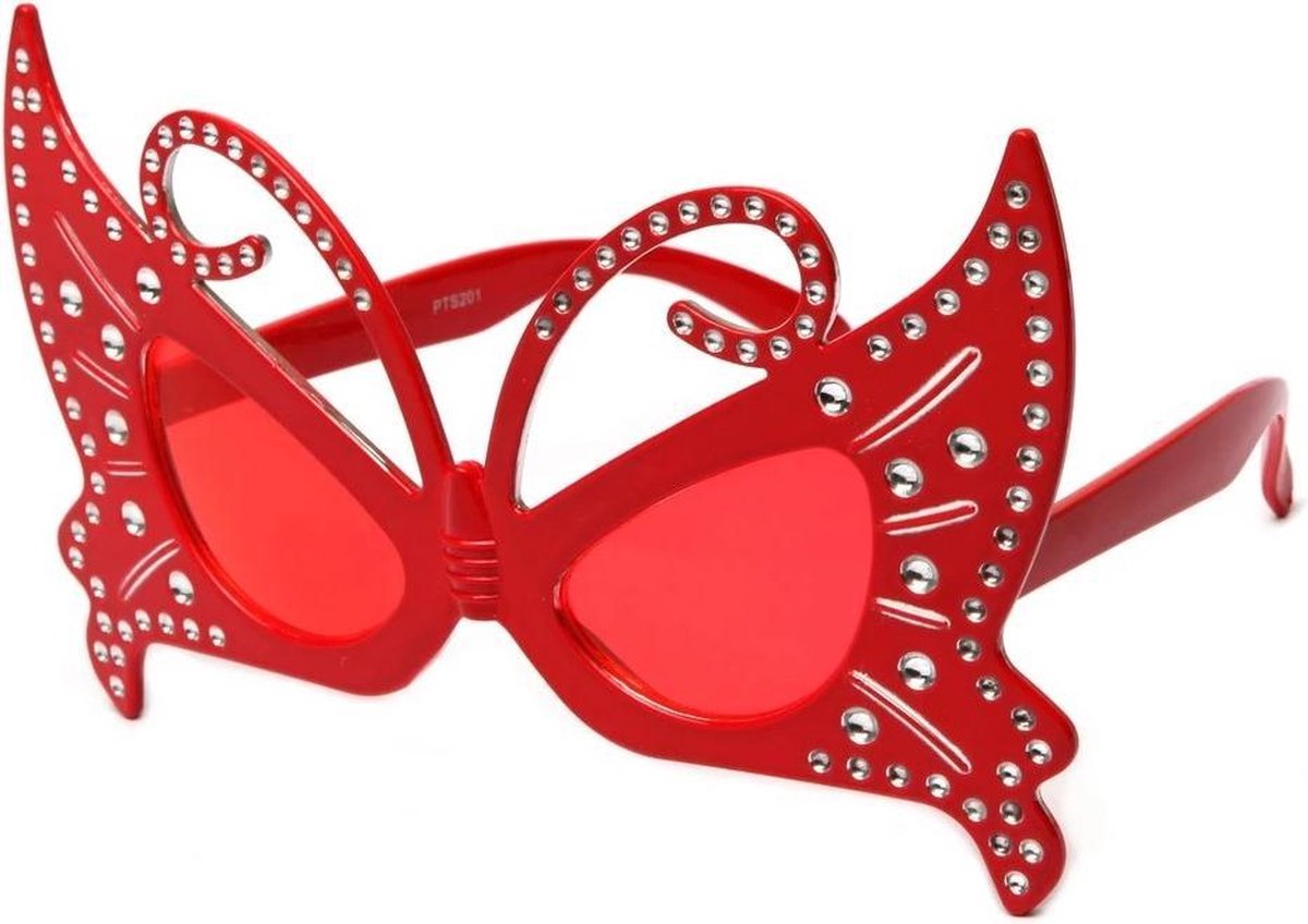 Vlinder bril rood