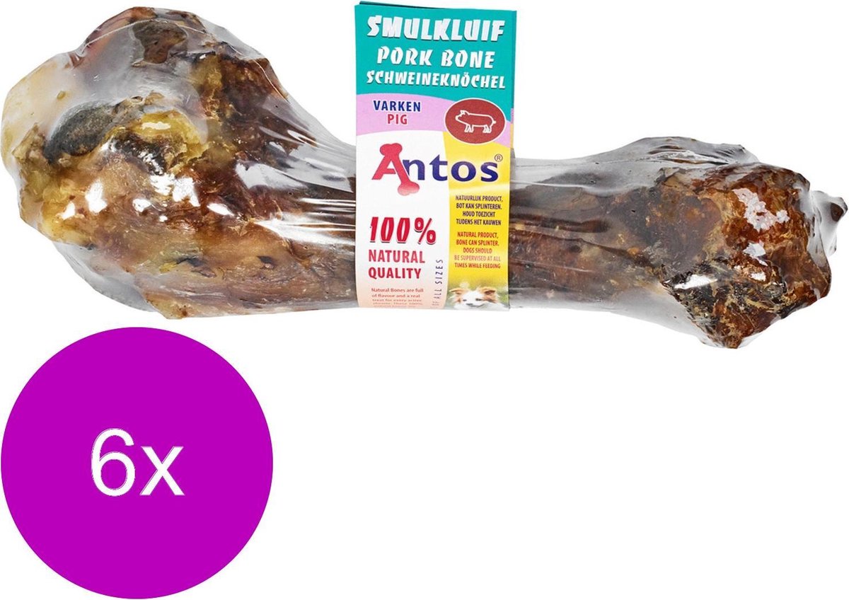 Antos Smulkluif - Hondensnacks - 6 x Varken 255 g
