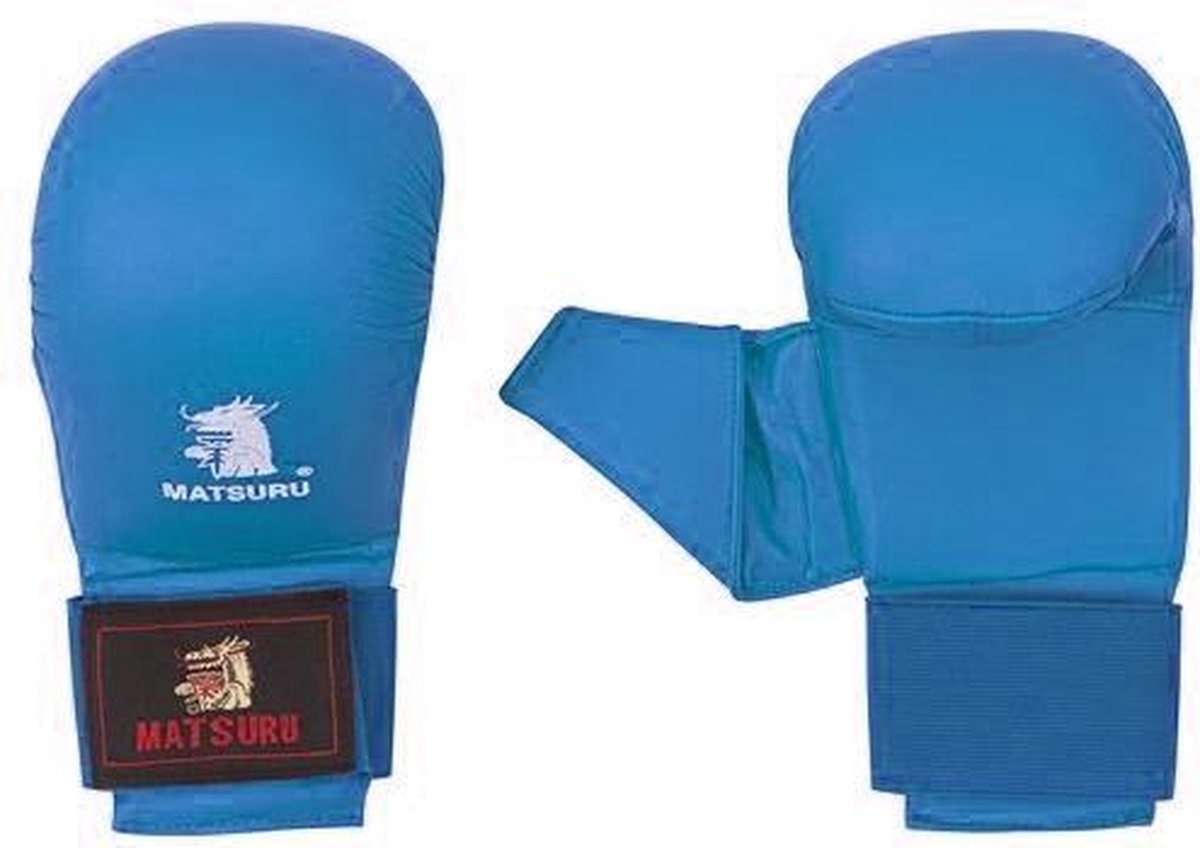 Matsuru Karate Vuist - met duim - Kunstleer - Blauw - L