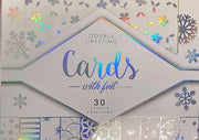 30 Luxe kerstkaarten | met enveloppen| Kerstkaart - Kerstkaart met envelop - Wenskaart - Kerstboom - Algemene kaart – Combiset - Feest - Set van 30 stuks - envelop