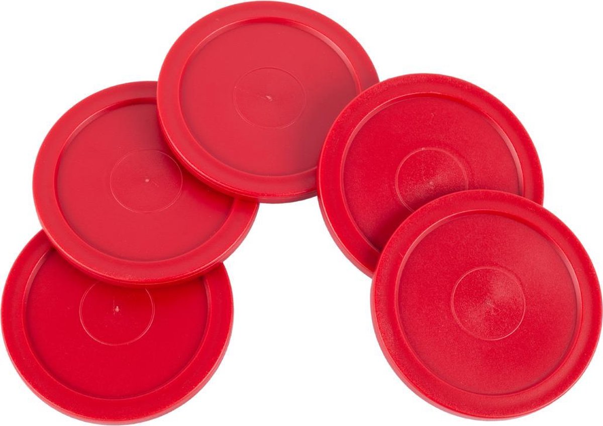 Heemskerk Airhockey pucks 63mm - per 5 stuks - rood