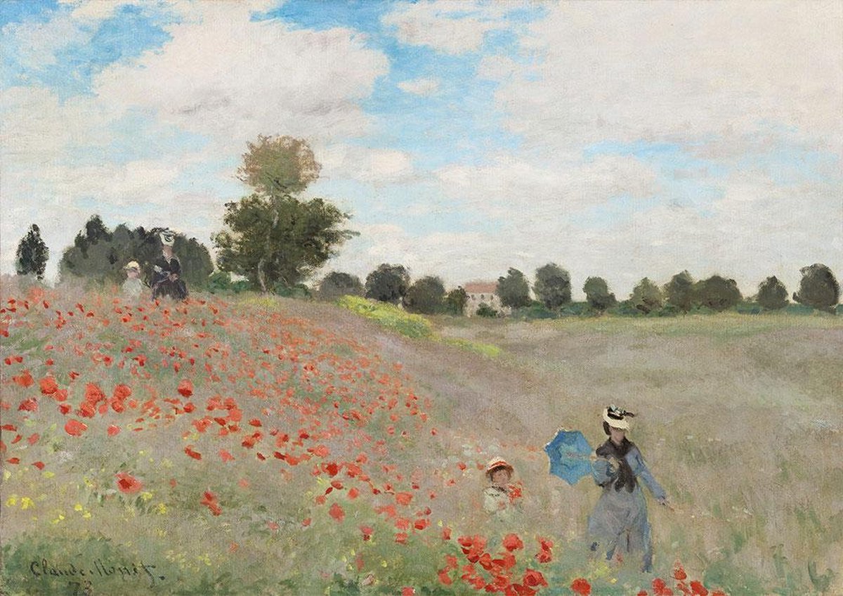 Bluebird - Claude Monet - Poppy Field