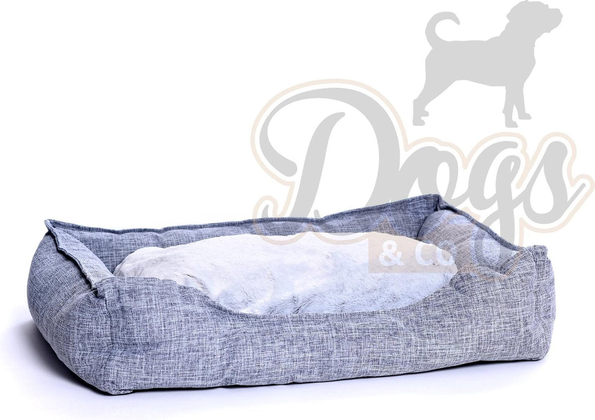 Dogs&Co Hondenmand Linnen Grijs Maat M - 75x58cm