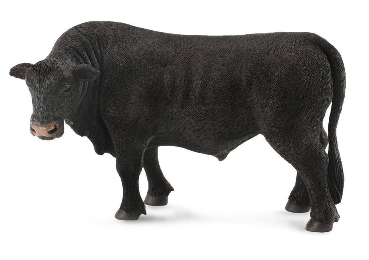 Collecta Boerderijdieren (L): ANGUS STIER ZWART 12x6x6.5cm