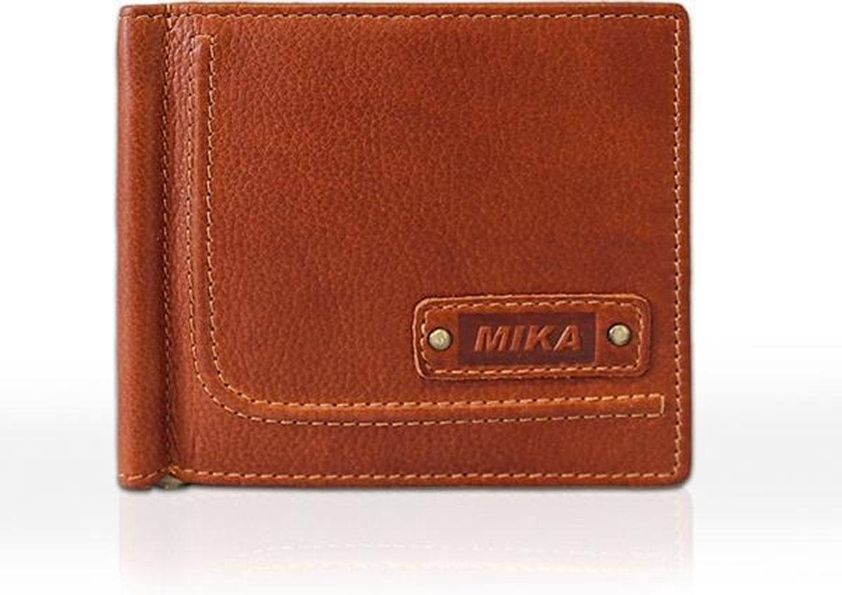 Portefeuille Mika cognac leer - 10x11x2