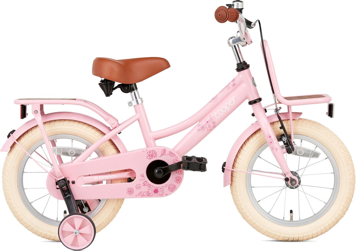 SuperSuper Cooper Bamboo Meisjesfiets 14 inch - Roze