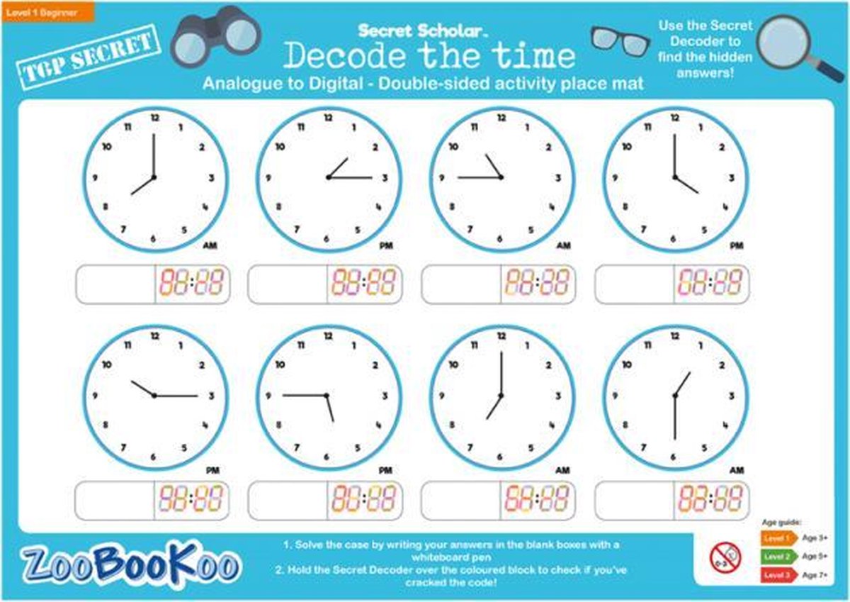 Leren Klokkijken met Decoder - Blauw