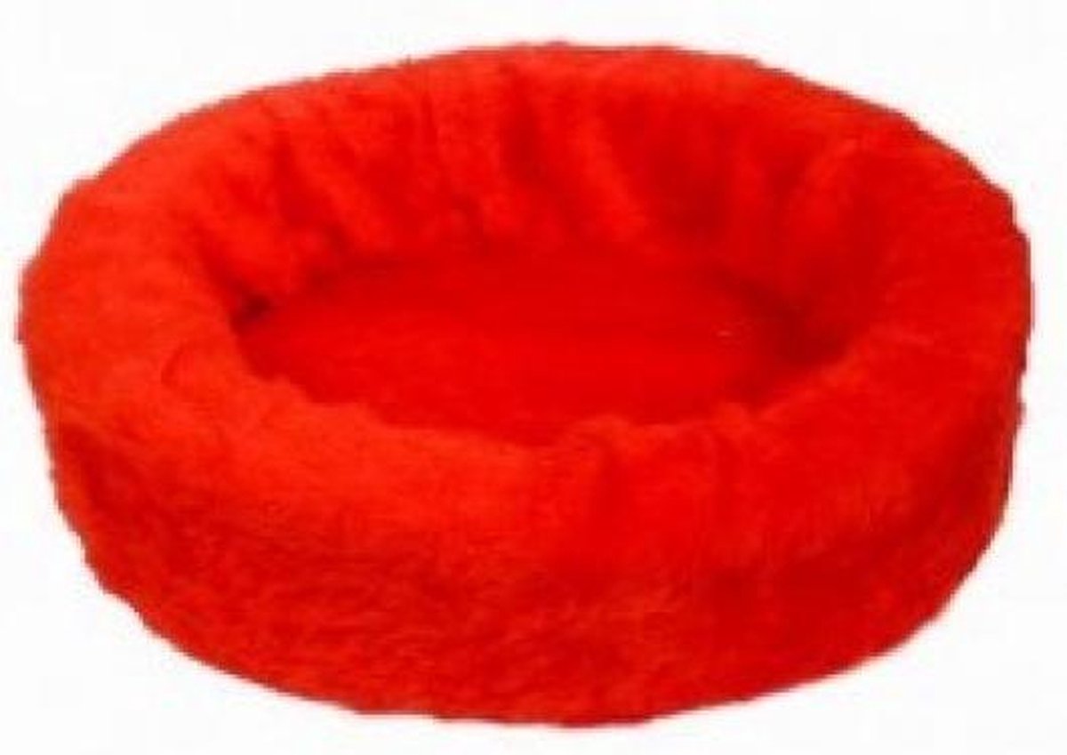 Petcomfort bontmand ovaal 85x73x22 cm Rood