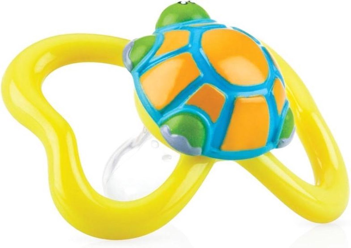 Nuby Ovale Fopspeen 3d-paci-pals Siliconen 12 Cm Geel