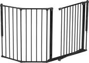 BabyDan - Flex V- max 125cm  Zwart Antraciet - Hoektraphek - Hoog 72cm  Deur:72 cm - section :20 cm - section :33 cm - muurbev. : 4 cm