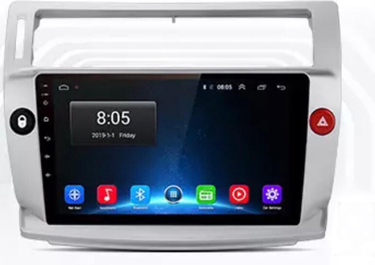 Citroen C4 2004-2010 Android 10 navigatie en multimedia systeem Bluetooth USB WiFi 2+32GB
