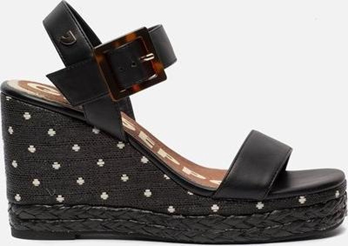 Gioseppo Kirby sandalen met sleehak zwart - Maat 37