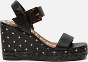 Gioseppo Kirby sandalen met sleehak zwart - Maat 37