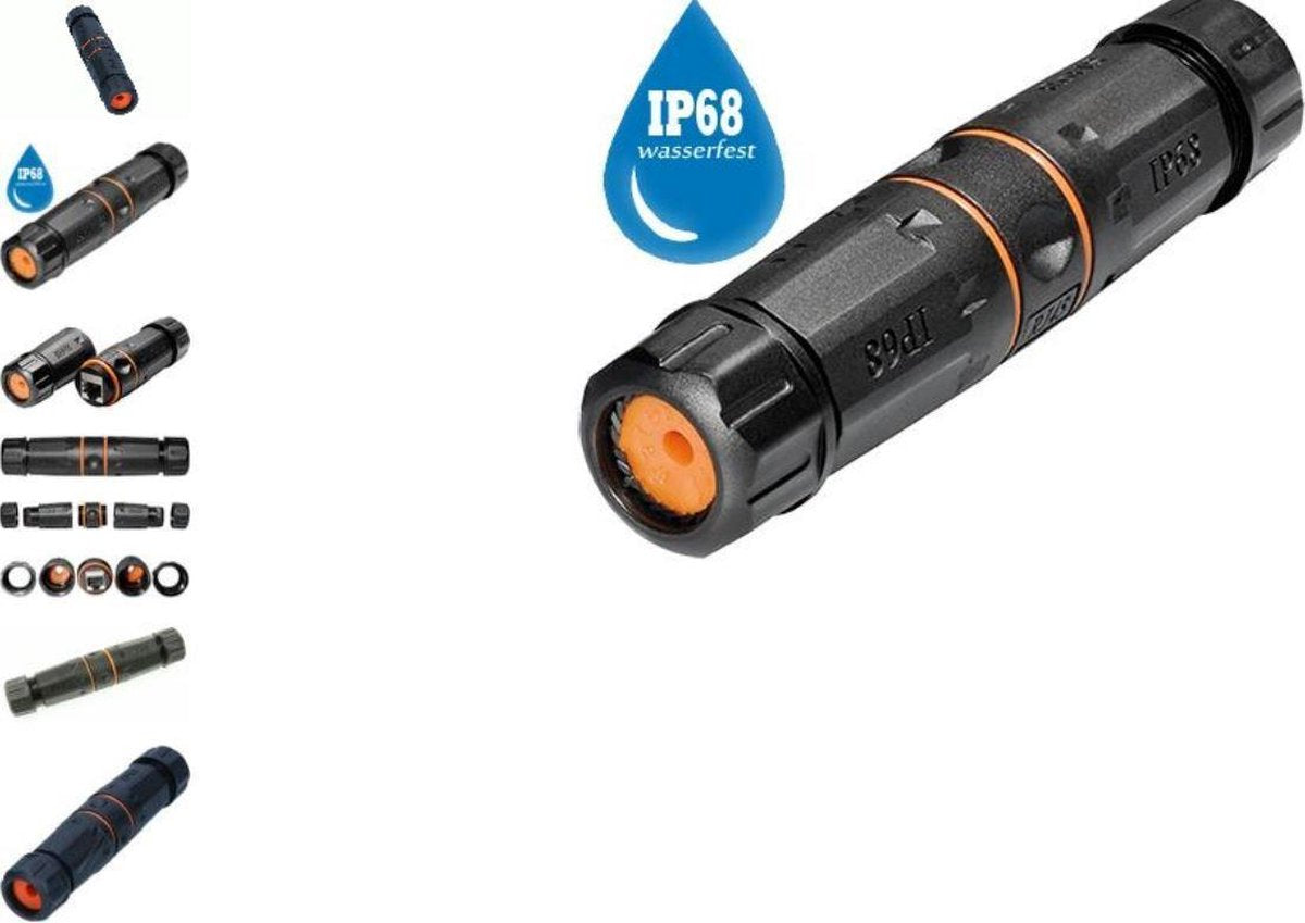 CAT6a kabelconnector waterdicht IP68