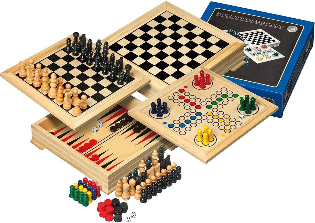 Houten Spellen Verzameling Reisversie