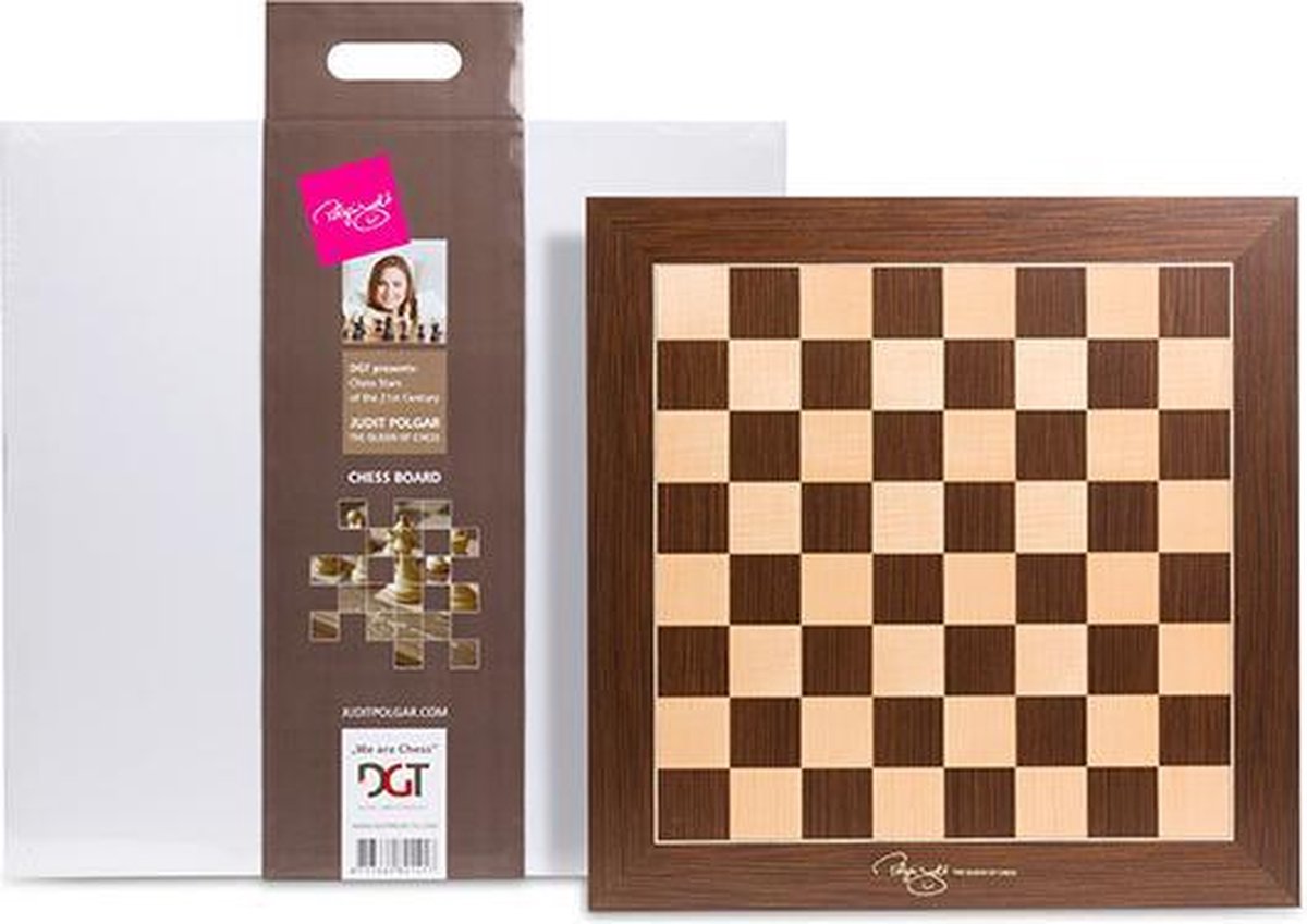 schaakbord Polgar Deluxe ahorn/cassia siamea