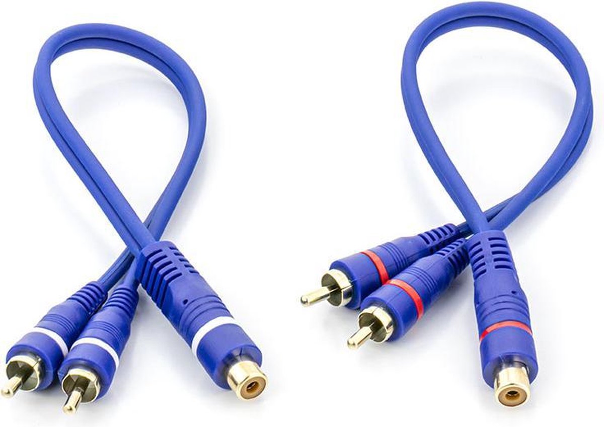 Caliber CL195-MMF - splitter 2x male 1x female - Blauw