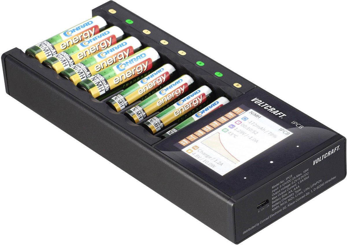 VOLTCRAFT IPC-8 Batterijlader NiMH