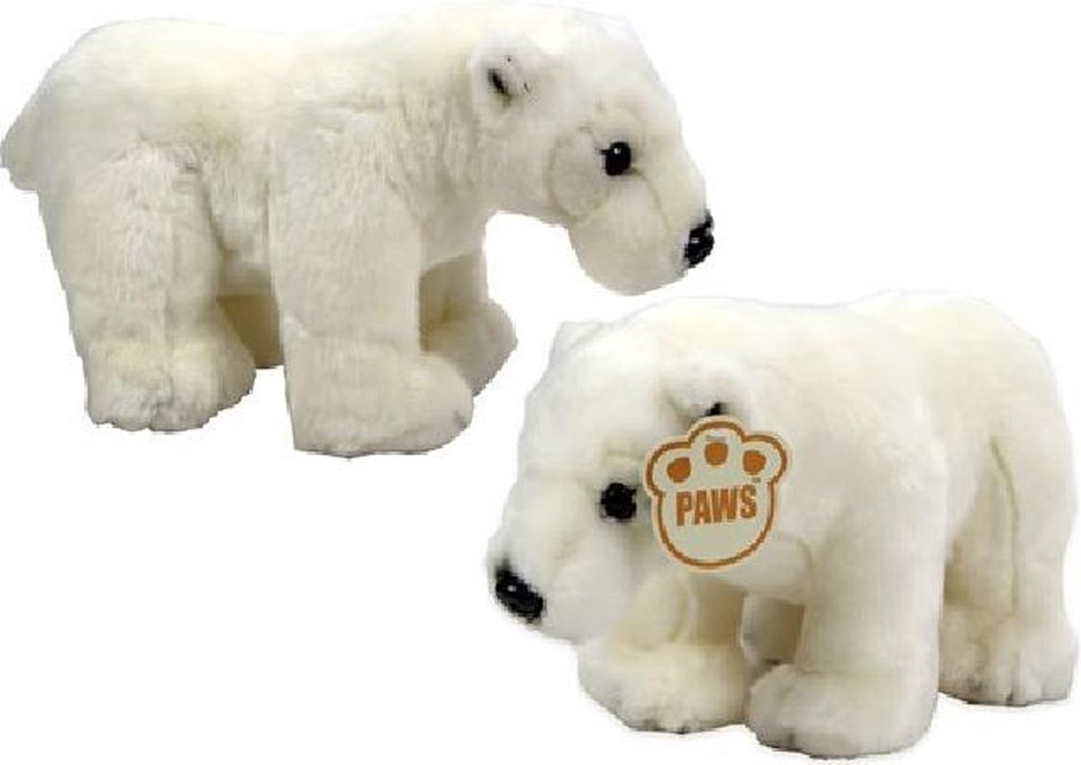 Earth Collection Pluche knuffelbeer Ijsbeer 25cm - 1 stuk