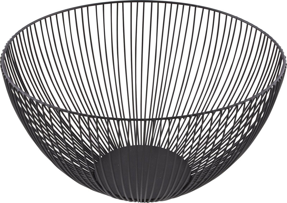 Point-Virgule - Wire - Fruitschaal - Fruitmand - Metaal - zwart ø 25 cm H 14cm