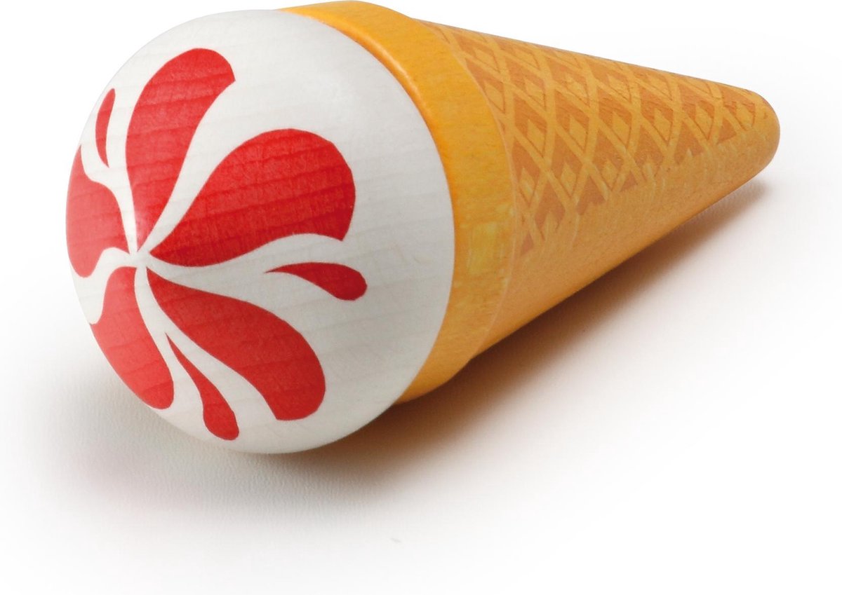 Erzi blikje met houten cornetto